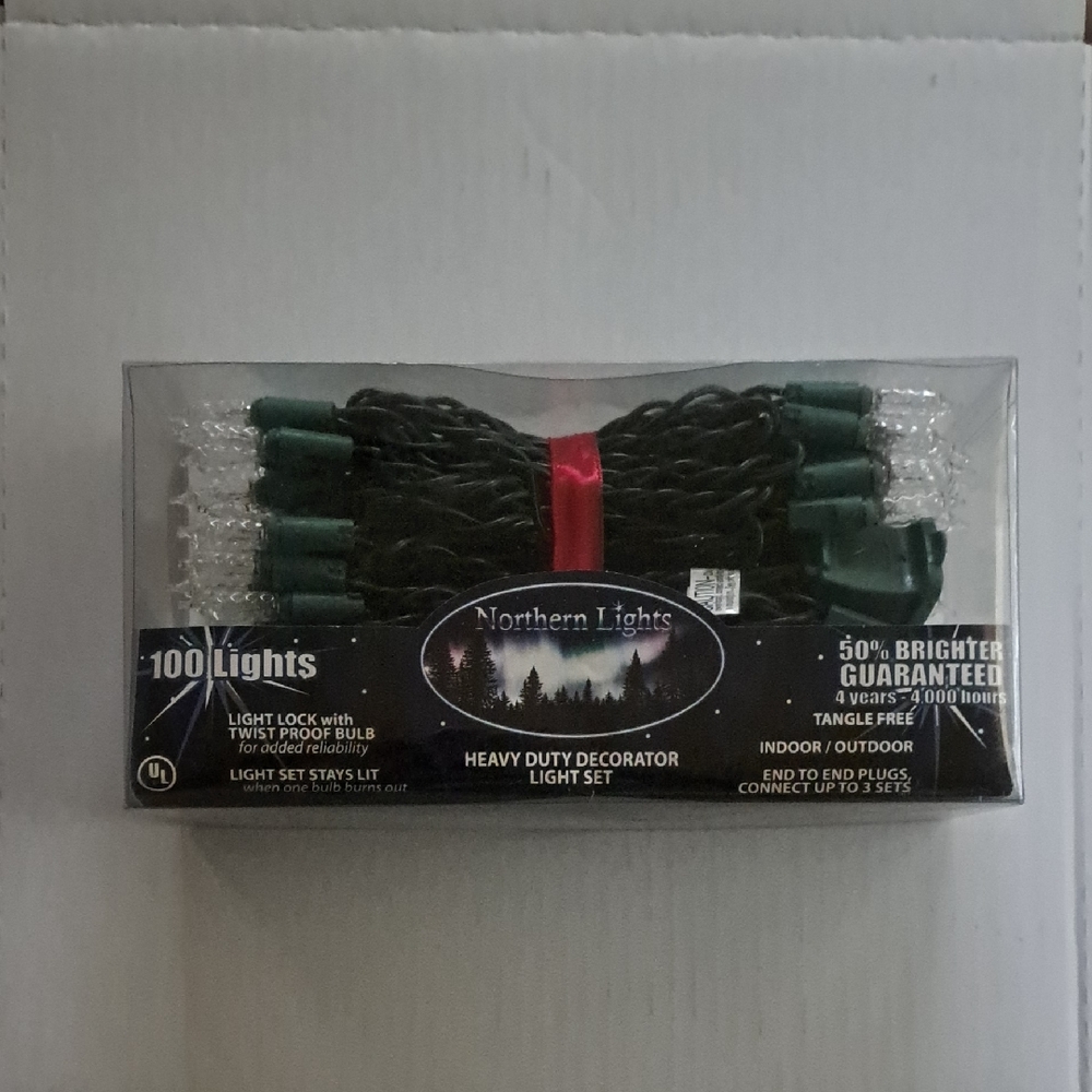 NORTHERN LIGHTS 100 Lights Heavy Duty Decorator Light Set